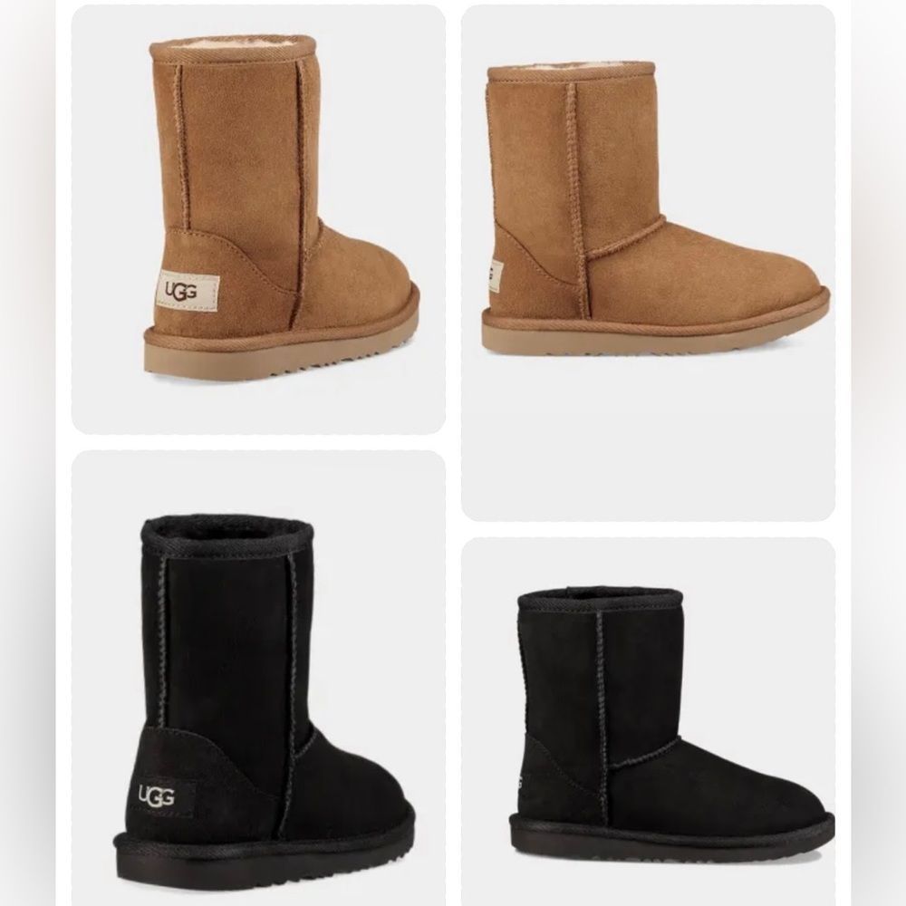 UGG Classic II Boots For Kids Size US 4 (BLACK & CHESTNUT). Worn twice, Like New - Picture 1 of 14